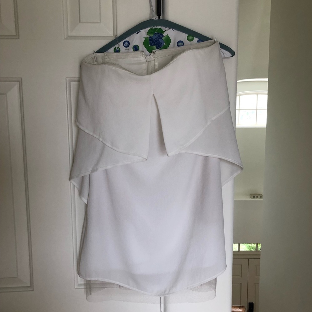 White Strapless Mini Dress